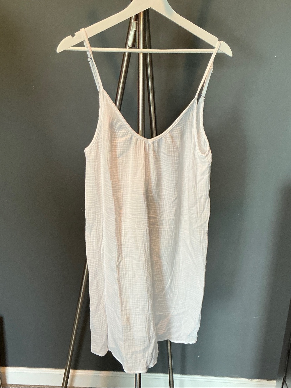 White Gauze Swim Coverup Slip Dress